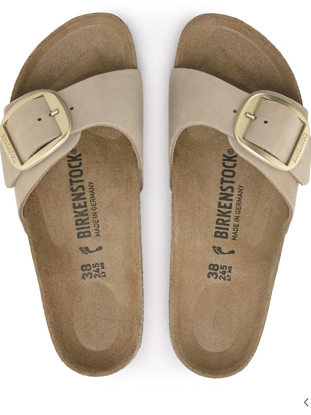 Birkenstock Madrid Big Buckle Sandcastle New 37 US 6 6.5 Medium Narrow